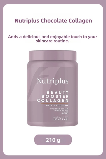 Nutriplus Chocolate Collagen 210 Gr | Hydrolyzed Collagen Cocoa and Vitamin C Powder Supplement