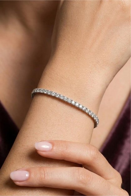 Bratara Argint 925 Premium SENTIVO®, piatra Zirconiu, placat cu Rodiu, Bijuterie eleganta, 6.12 g