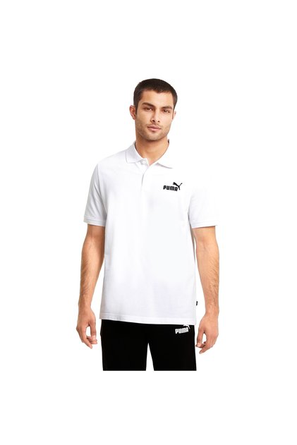 Essential Pique Polo Erkek Beyaz Günlük Stil Polo Tişört 58667402