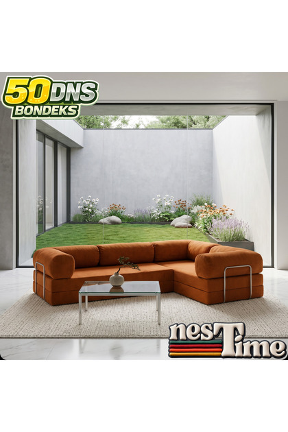 Nestime® 300x200 cm Kapalı Köşe Modüler Sünger Koltuk Takımı