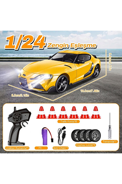 Brother Toys 25 Km/H Hız Yapan Toyota Supra Görünümlü Şarjlı 2.4