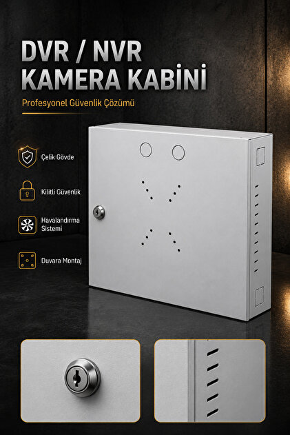 MN6 MN110DV Kilitli Metal DVR Kamera Kabin 45x35x10 cm–Duvar Tipi