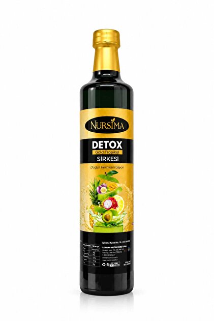Nursima Detox Gold Sirkesi Doğal Fermantasyon 250 Ml Cam Şişe
