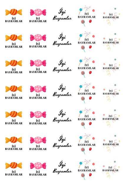 Happy Holidays, Written Sticker Set, 350 Pieces (10 Sheets)
