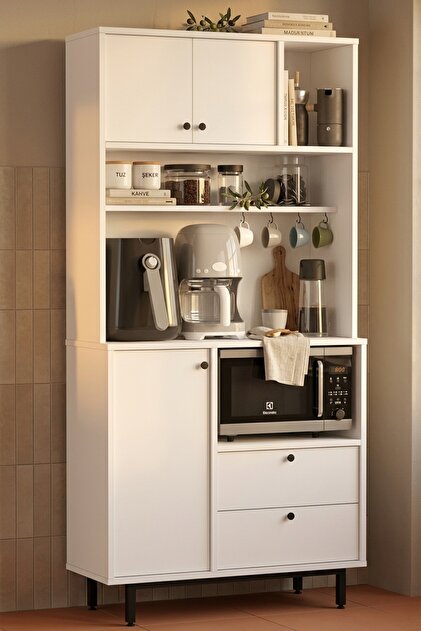 L'occi Concept Modway Serisi Modern Kahve Köşesi Dolabı - Çok