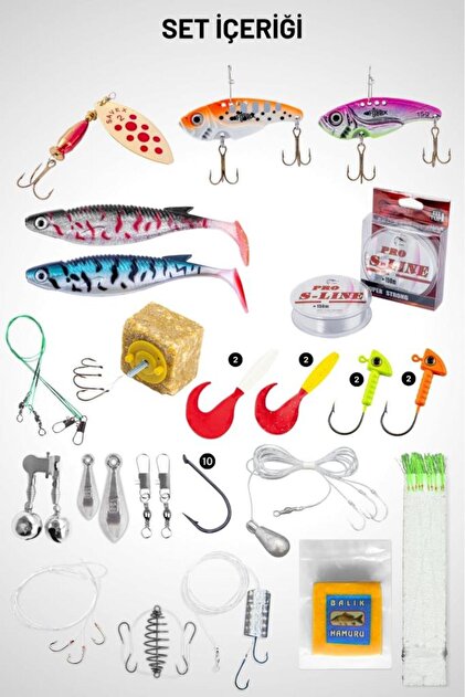 Fishack Spin At-Çek Deniz ve Göl Profesyonel Olta Seti Takımı - XL