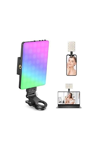 今日だけ割引LensLight Mini digicam highCRI LED DP Led 68 RGB Mini Klipsli Foto Kamera Işığı Cep Telefonu Led Işık
