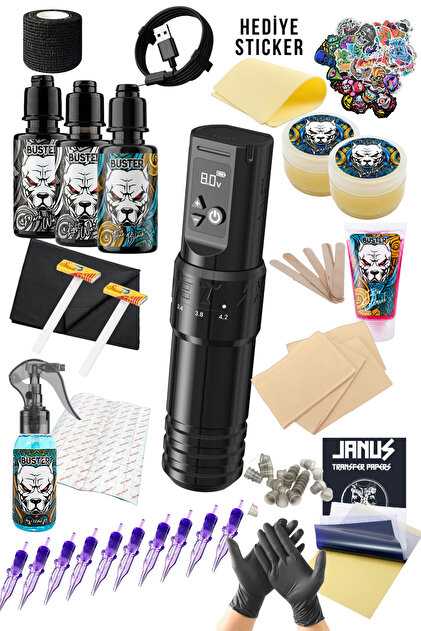 その他 Ambition Tattoo machine 7stroke Tattoo AMBITION F1 Kablosuz 7 Stroke Değişebilir Dövme Makinesi