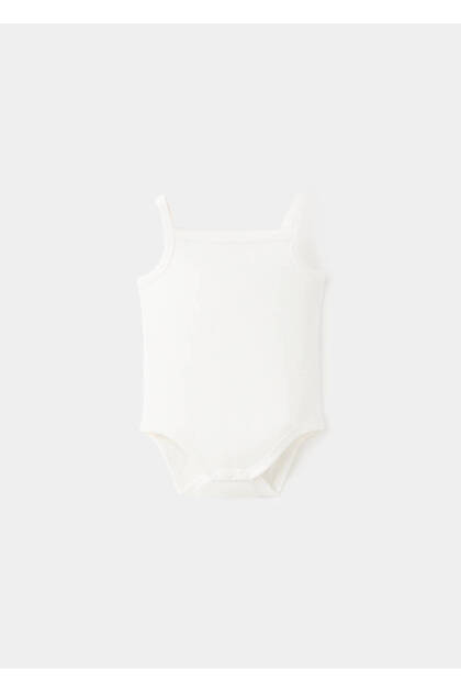 Ribanalı pamuklu bodysuit