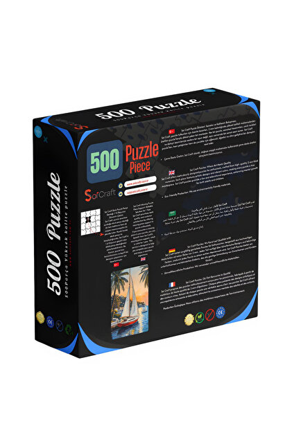 Soi Craft 500 Parça Puzzle Yelkenli Tekne ve Palmiyeler Deniz