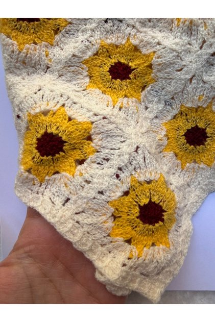 Sunflower Knitted Bandana - Knitted Bandana