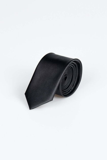 Satin tie 5 cm black