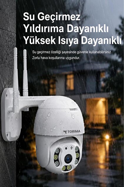 Torima Güvenlik Kamerası 360 Derece Dönebilen Wifi Akıllı Ip Dış