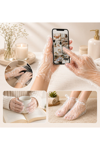28Pcs Unscented Sachets Gloves and Socks Set Hand and Foot Care Cream Absorption