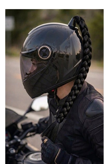 Motor & Motosiklet Siyah Tek Örgü Saç Kask Dış Aksesuar