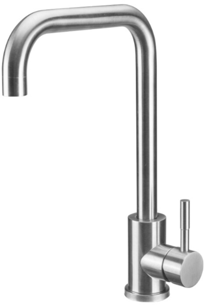 Baterie Bucătărie Lebada Tip C INOX 5001 - Lungime baterie 215 mm Înălțime manetă 95 mm Înălțime utilă 255