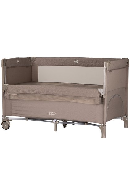 Patut pliabil Relax tiramisu linen cu laterala culisanta