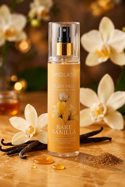 Bare Vanilla Body Mist Kadın Vücut Spreyi Vanilya Kokulu 200 ml Ferahlatıcı Günlük Kullanım