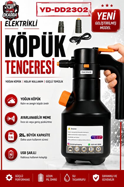 okaoda 🚀okaoda YD-DD2302 Şarj Edilebilir Otomatik Yüksek Basınçlı