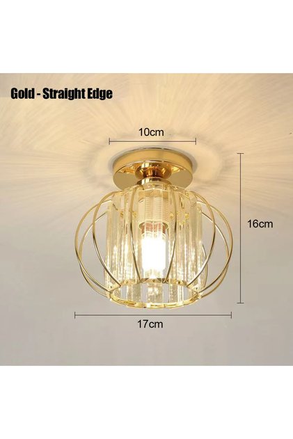 NO bulb Gold-A Novelty Design Glass Aisle Ceiling Light Fixtures for Corridor Balcony Ceiling Lampsh