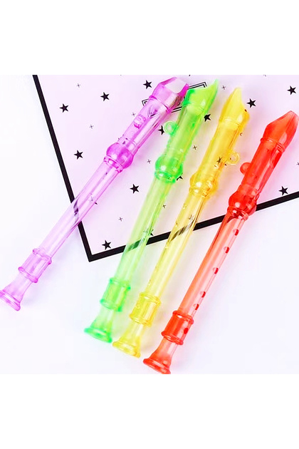 10pcs 10PCS Mini Colorful Transparent Flute Musical Whistle Toys for Kids Birthday Party Gift Pinata
