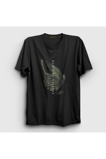 Unisex Black Wings Alice In Chains T-shirt 8301tt