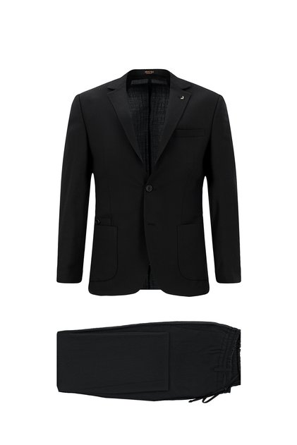 7 Drop Super قصة ضيقة Extra Slim Fit صوف قطع قماش منقش بدلة جوفر بحزام مطاطي عند الخصر