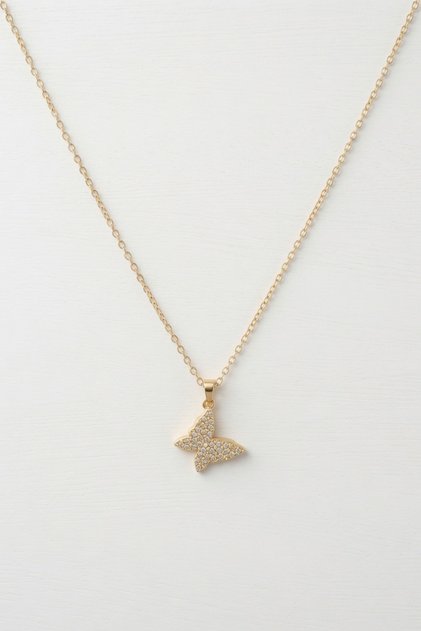 Elora Gold Butterfly Necklace - 45cm