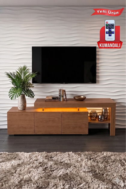 Luma Tech Led Işıklı TV Ünitesi 160 cm - Modern TV Sehpası