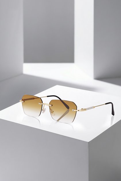 Women's Sunglasses with Uv400 Protection Brown Gold Silver Black Color Plg-2124C2