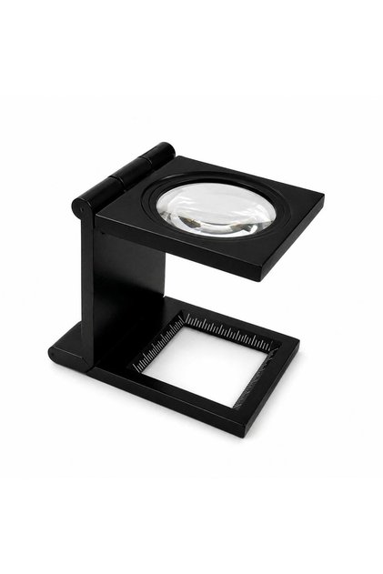Lup Metal Folding Magnifying Glass with Scale and Case 2.5 cm