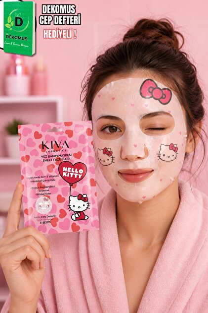X Dekomus Licensed Paper Facial Care Mask with Dekomus Pocket Notebook as a Gift