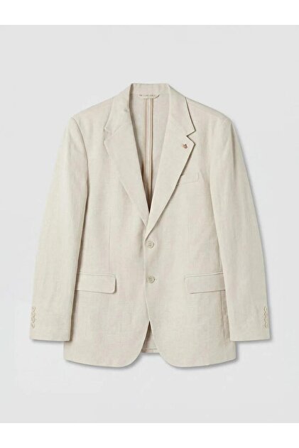 Regular Fit Linen Blend Men's Blazer Jacket (S6)
