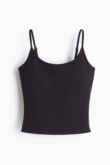 Integral-bra sports strappy top with SoftMove™