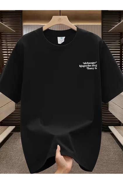 Street Fashion Premium Printed Black Basic T-Shirt