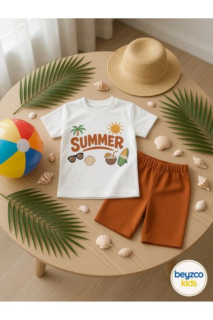 Baby Boy Beyzco Kids Summer Print Shorts 2-Piece Set