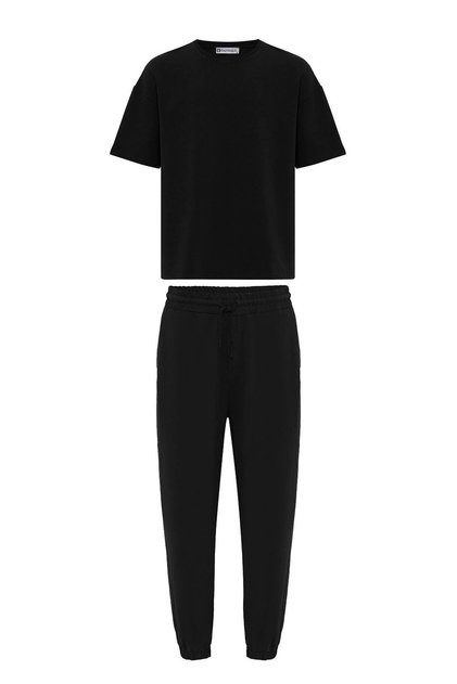 Elasticated leg basic oversize tracksuit set