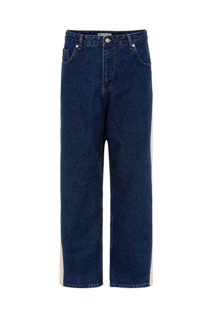 Side Striped Baggy Fit Jeans