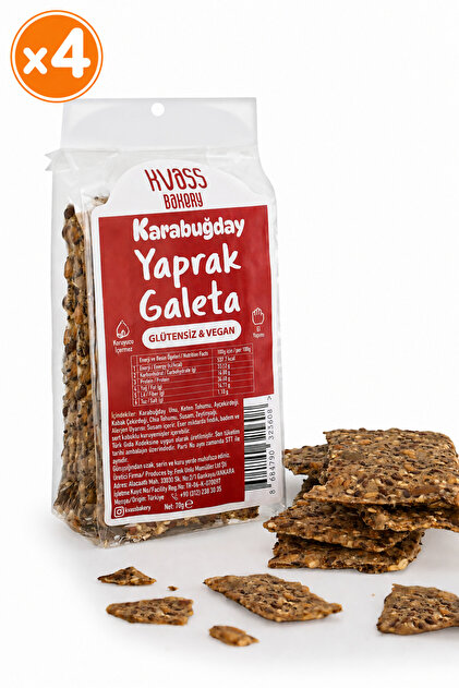 4'lü Glütensiz Yaprak Galeta Karabuğdaylı 70g • Glütensiz • Vegan • Katkısız Sağlıklı Atıştırmalık