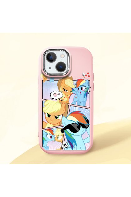 iPhone 13 Mini Compatible Shock-Absorbing Camera Protected Pink Silicone Case