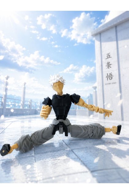 Robot Gojo Satoru Jujutsu Kaisen Anime Figür Hareketli Eklemli Robot Oyuncak