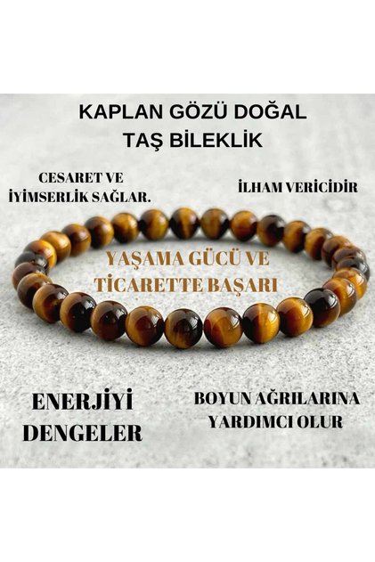 Certified Tiger Eye Natural Stone Bracelet 6 Mm