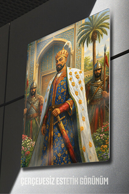 DekorHane Metal Baskı - Emir Timur Timurlenk Türk Tarihi Portre