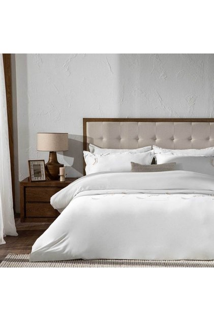 Flavi Bamboo King Size Duvet Cover Set 230X220 cm Ecru