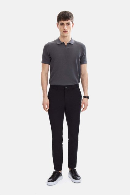 Black Men's Trousers B35S30001