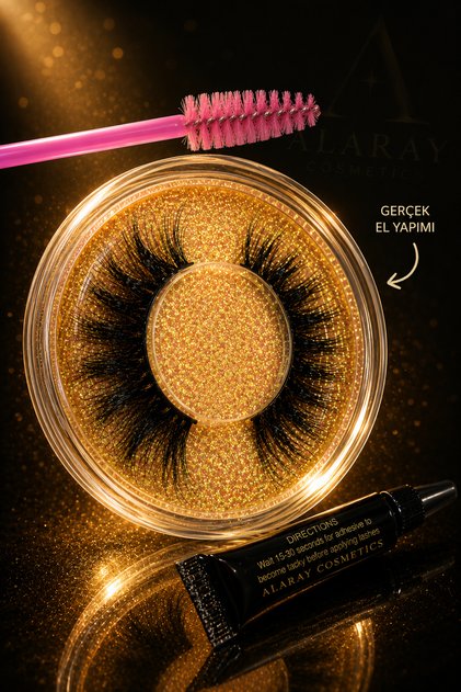 Glam Look Effect Fox Eye Takma Kirpik – Çarpıcı Bakış & Profesyonel Glam Etkisi/Alara'nın El Yapımı Gercek Kıl Kirpik Serisi