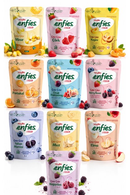 Enfies Freeze Dried Dondurularak Kurutulmuş Çıtır Meyve-10 Çeşit Mix