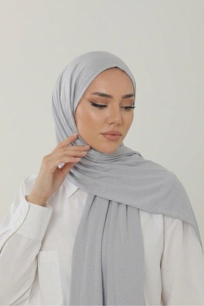 شال قطني ممشط - شال حجاب نسائي من الجيرسيه والليكرا