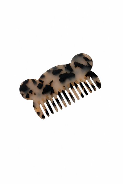 Luxury Bone Comb with Teddy Ear Figures