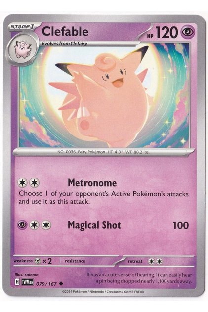 Clefable 079/167 - Twilight Masquerade - Card (Mint)